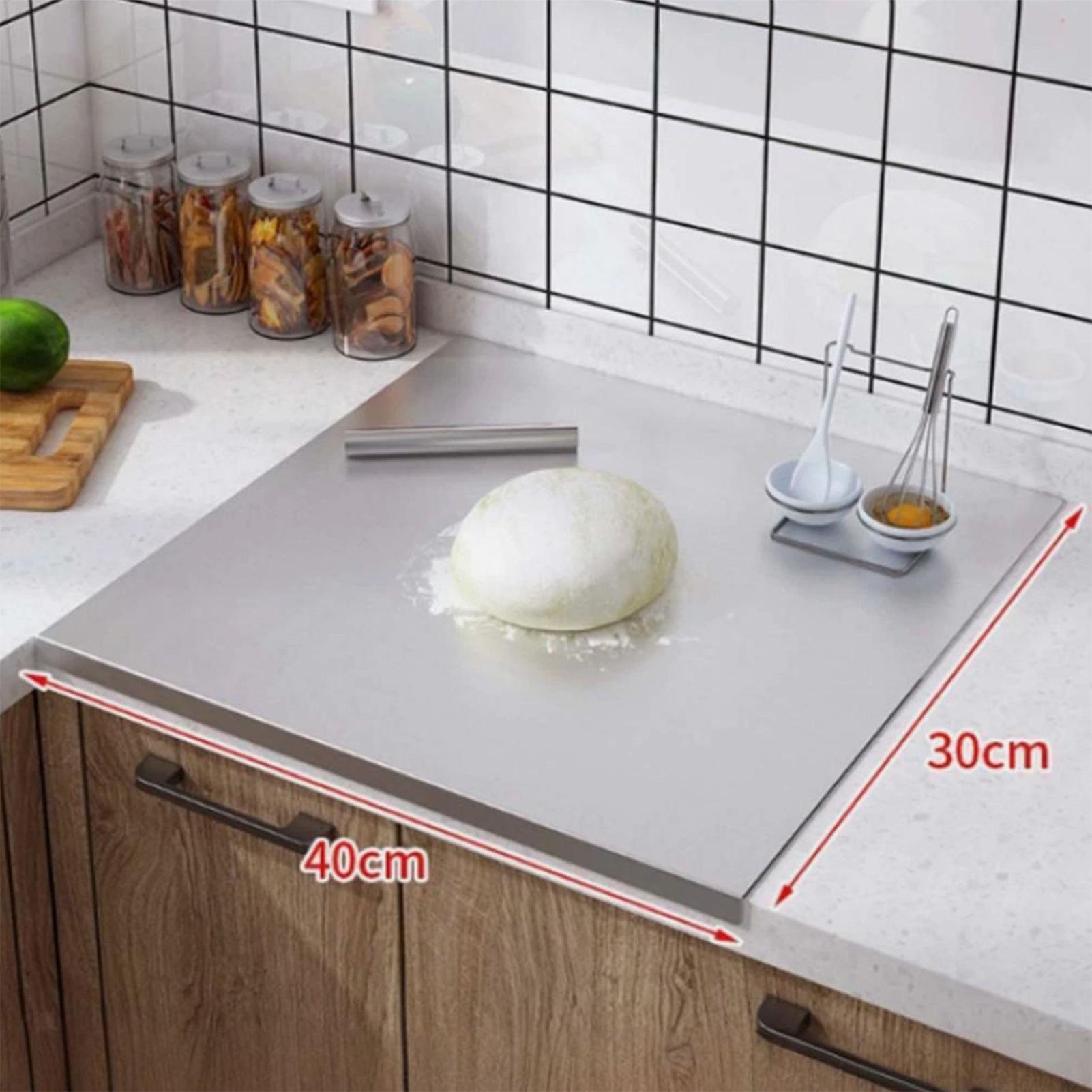 Kitchen Baking Area - Roestvrijstalen snijplank met antiaanbaklaag, dubbelzijdig, voor