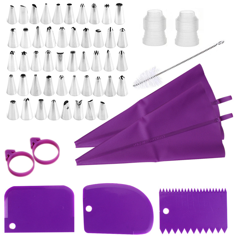Kitchen Baking Equipment - Set spuitzakken en spuitmondjes van roestvrij