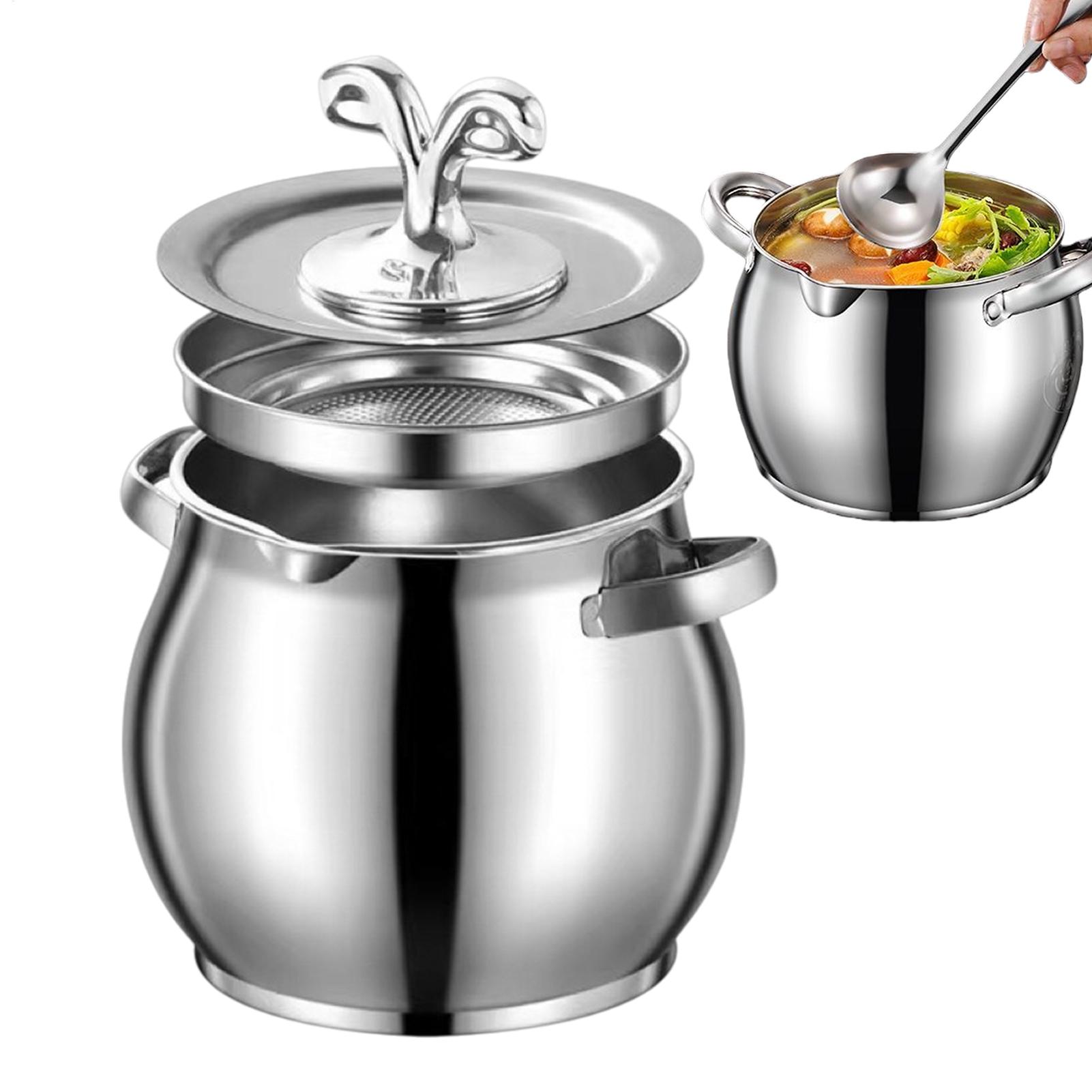 Kitchen Baking Canisters - Vetcontainer Roestvrijstalen vetopslagbussen Vetpot met zeefdeksel