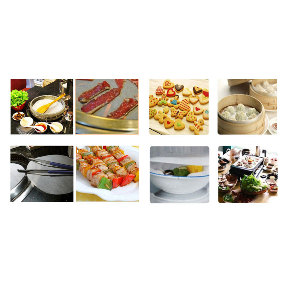 Kitchen Baking Paper - 50 stuks barbecuepapier, antiaanbak, ronde bakpapieren,