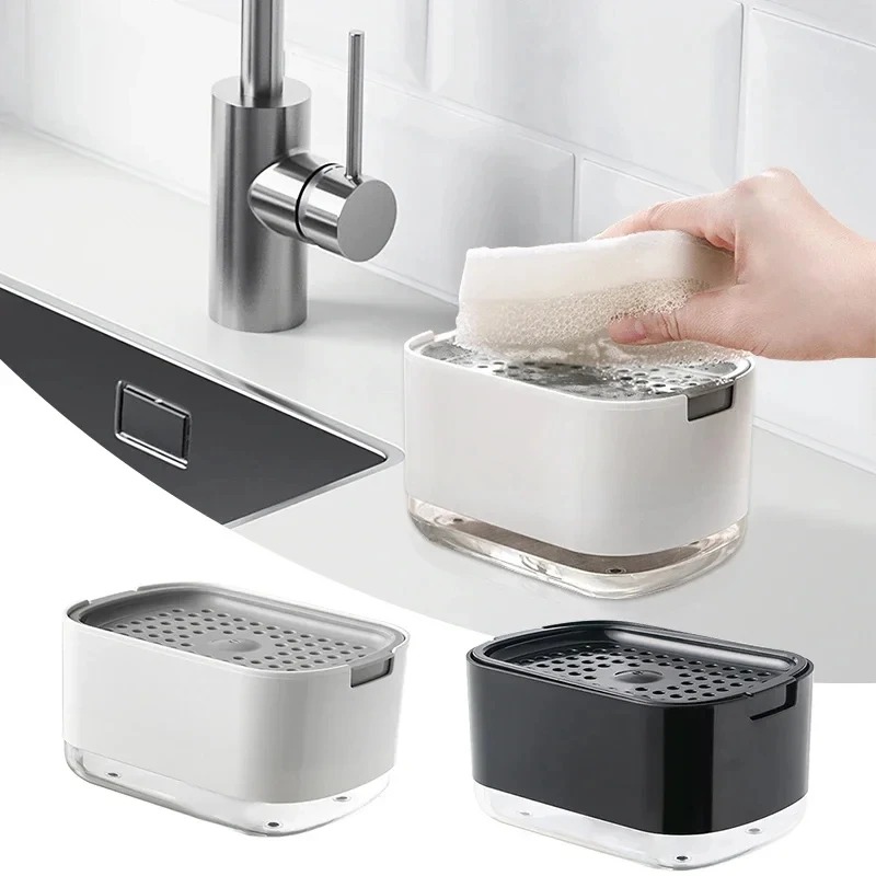 Kitchen Zo - 2In1 Afwasmiddel Dispenser Vloeibare Zeep Pomp