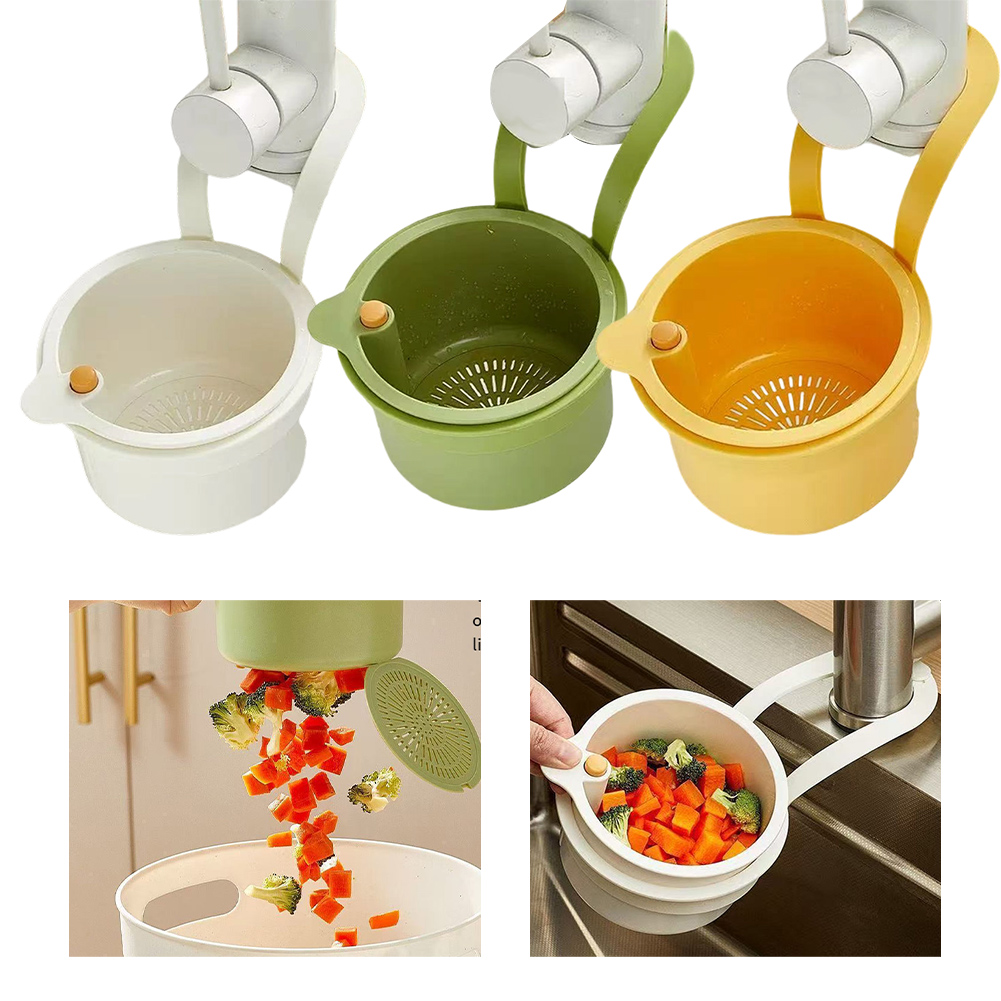Kitchen Zo - 1-delige opvouwbare afvoermand: voedselzeef & gootsteenorganizer