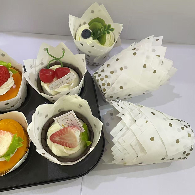 Kitchen Baking Paper - 50 stuks/100 stuks gouden stippen tulpen