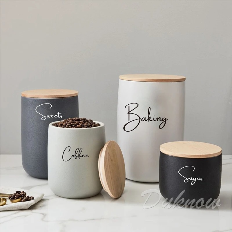 Keukenorganisatie Etiketten vo - Kitchen Baking Canisters recensie en prijs