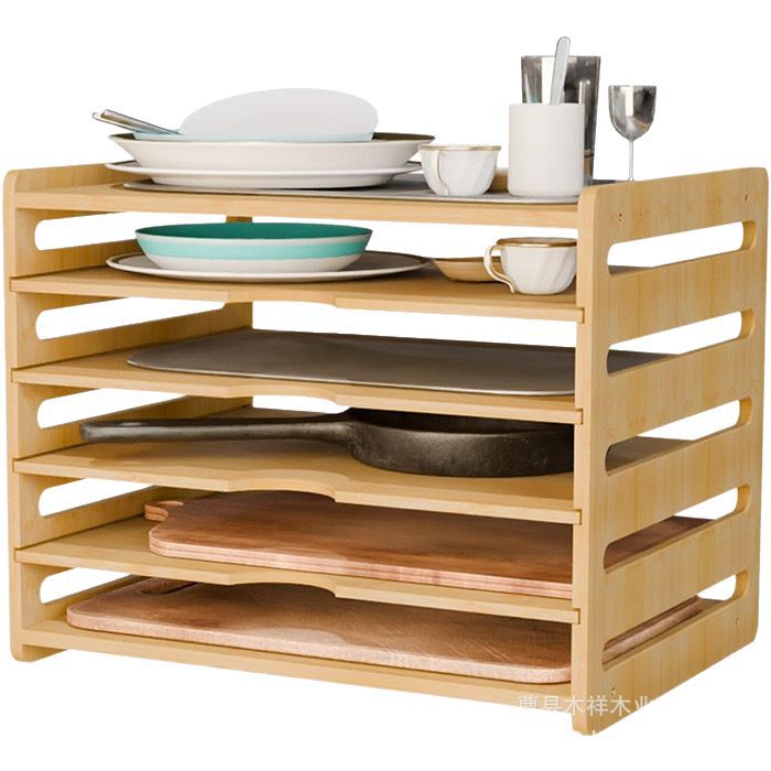 Keukenopbergrek van massief ho - Kitchen Baking Sheet Organizer recensie en prijs