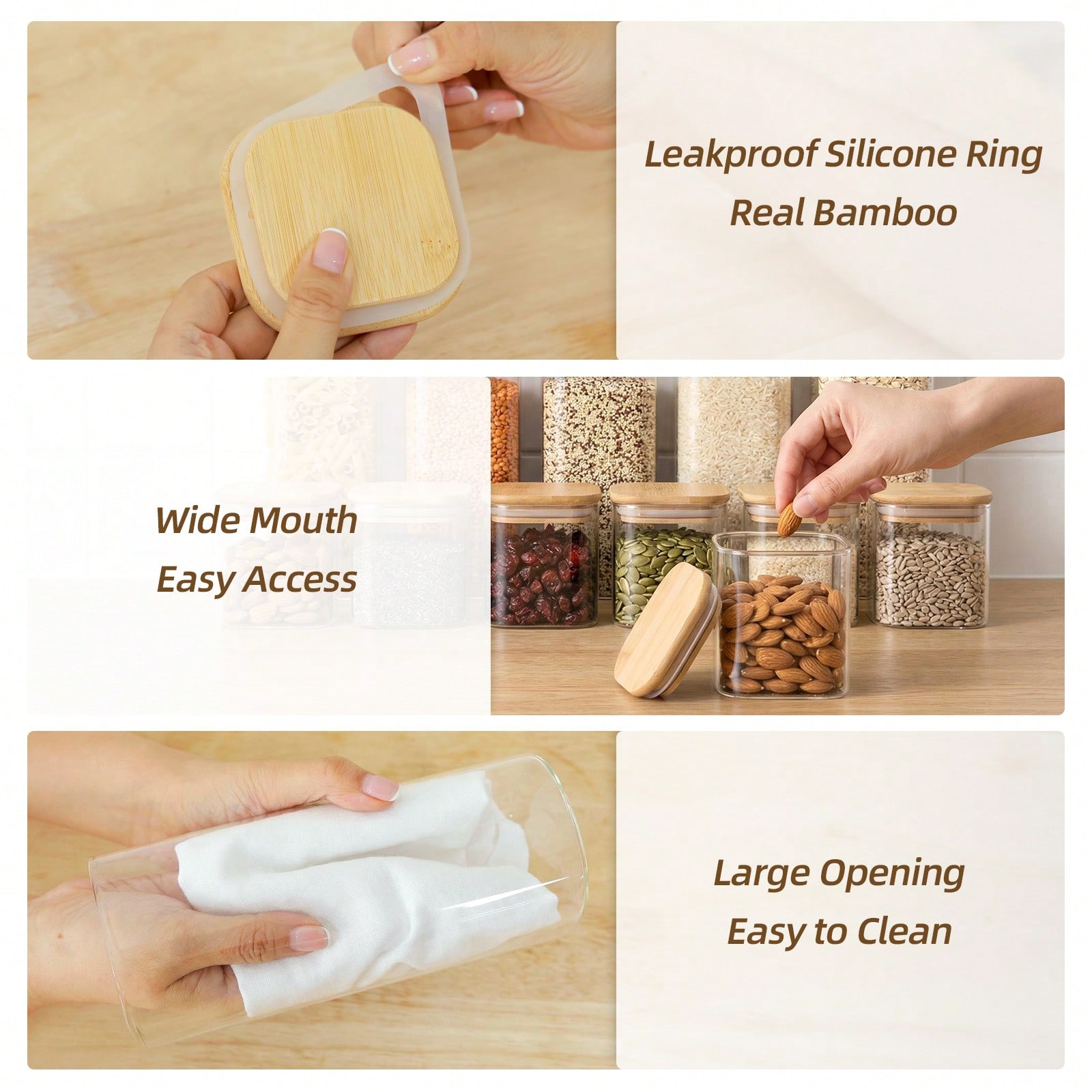 Tomnk 12-delige glazen voedsel - Kitchen Baking Canisters recensie en prijs